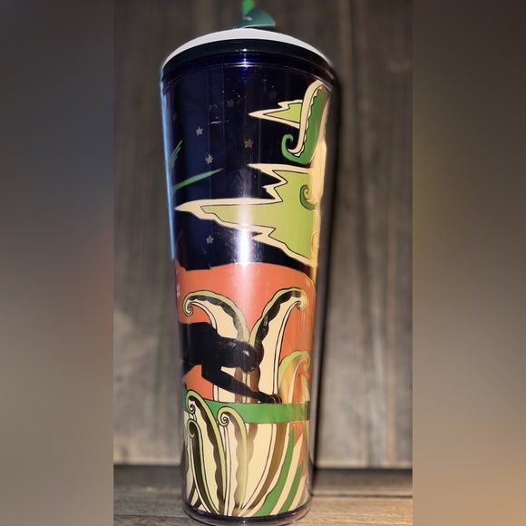 Starbucks Mike Willcox 24oz Cold Cup Tumbler 2024 Art Deco Birds Stars Design - Picture 6 of 7